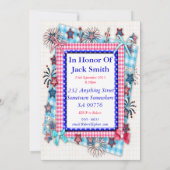 Patriotiv Birthday party Invitation Kaart (Achterkant)