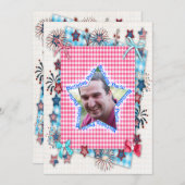 Patriotiv Birthday party Invitation Kaart (Voorkant / Achterkant)