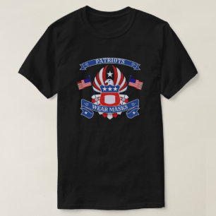 Patriots Draag maskers Amerikaanse adelaar T-shirt