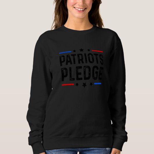 Patriots Pledge VS Amerikaanse vlag 4th o Trui (Voorkant)