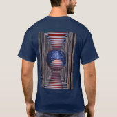 Patriot's Pride 3D: Door Amerikaanse vlag geïnspir T-shirt (Achterkant)