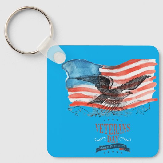 Patriots remembered azure sleutelhanger (Voorkant)