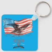 Patriots remembered azure sleutelhanger (Achterkant)