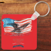 Patriots remembered bright red sleutelhanger (Achterkant)
