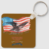 Patriots remembered brown sleutelhanger (Achterkant)