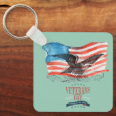 Patriots remembered light teal sleutelhanger (Voorkant)