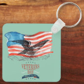 Patriots remembered light teal sleutelhanger (Achterkant)