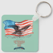 Patriots remembered light teal sleutelhanger (Achterkant)