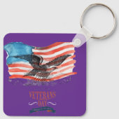 Patriots remembered royal purple sleutelhanger (Achterkant)