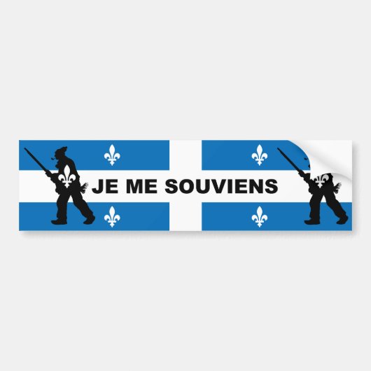 Patriotten 1837 IK HERINNER ME (EQUEBEC) Bumpersticker (Voorkant)