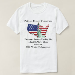 Patriotten beschermen democratie t-shirt