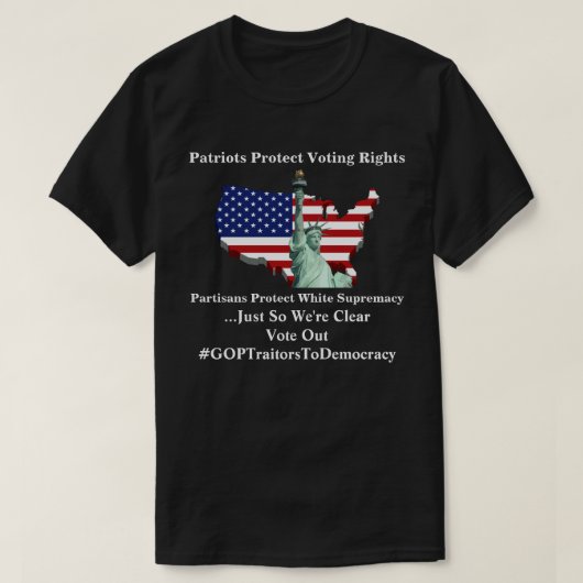 Patriotten beschermen stemrechten T-Shirt (Design voorkant)
