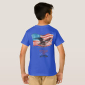 Patriotten herinnerd blauw t-shirt (Achterkant volledig)
