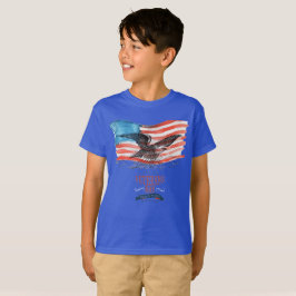 Patriotten herinnerd blauw t-shirt