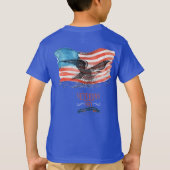 Patriotten herinnerd blauw t-shirt (Achterkant)