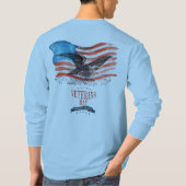 Patriotten herinnerden lichtblauw t-shirt (Achterkant)