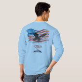 Patriotten herinnerden lichtblauw t-shirt (Achterkant volledig)