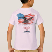 Patriotten herinnerden lichtroze t-shirt (Achterkant)