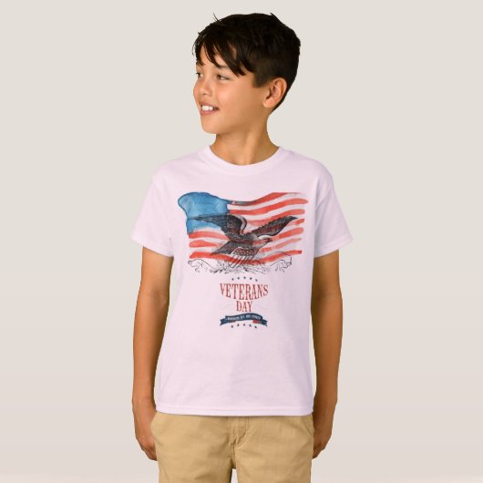 Patriotten herinnerden lichtroze t-shirt (Voorkant volledig)