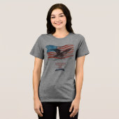 Patriotten herinneren zich grijs Tri-Blend shirt (Voorkant volledig)