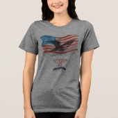 Patriotten herinneren zich grijs Tri-Blend shirt (Voorkant)