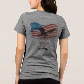 Patriotten herinneren zich grijs Tri-Blend shirt (Achterkant)