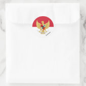 Patriotten onder Indonesische vlag en sport Ronde Sticker (Tas)