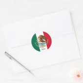 Patriotten onder Mexicaanse vlag, vakantie/sport Ronde Sticker (Envelop)