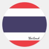 Patriotten onder Thaise vlag, vakantie/sport Ronde Sticker (Voorkant)