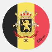 patriotten, vakantiegangers, sport ronde sticker (Voorkant)