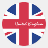 Patriotten van Britse vlag en sport Ronde Sticker (Voorkant)