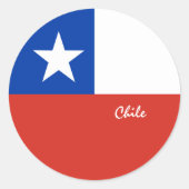 Patriotten van Chili en Chileense vlag, vakantie/s Ronde Sticker (Voorkant)