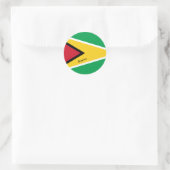 Patriotten van de Guyana- en Guyana-vlag, vakantie Ronde Sticker (Tas)