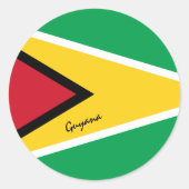 Patriotten van de Guyana- en Guyana-vlag, vakantie Ronde Sticker (Voorkant)