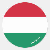 Patriotten van Hongaarse en Hongaarse vlag, vakant Ronde Sticker (Voorkant)