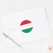 Patriotten van Hongaarse en Hongaarse vlag, vakant Ronde Sticker (Envelop)