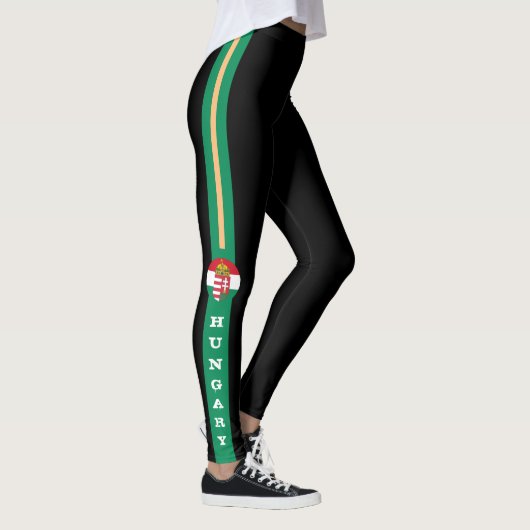Patriotten van Hongaarse vlag en Hongaarse mode Leggings (Rechts)