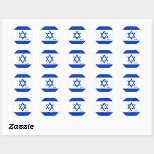 Patriotten van Israëlische en Israëlische vlag, va Ronde Sticker