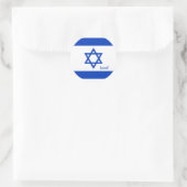 Patriotten van Israëlische en Israëlische vlag, va Ronde Sticker (Tas)