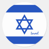Patriotten van Israëlische en Israëlische vlag, va Ronde Sticker (Voorkant)
