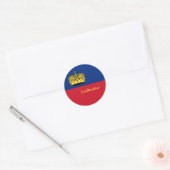 Patriotten van Liechtenstein, vakantie/sport Ronde Sticker (Envelop)