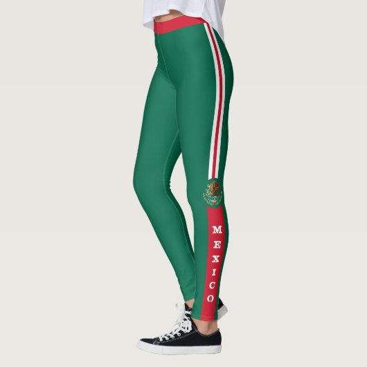 Patriotten van Mexicaanse vlag en mode van Mexico/ Leggings (Links)
