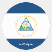 Patriotten van Nicaragua en Nicaraguan Ronde Sticker (Voorkant)