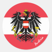 Patriotten van Oostenrijk en Oostenrijk, vakantieg Ronde Sticker (Voorkant)