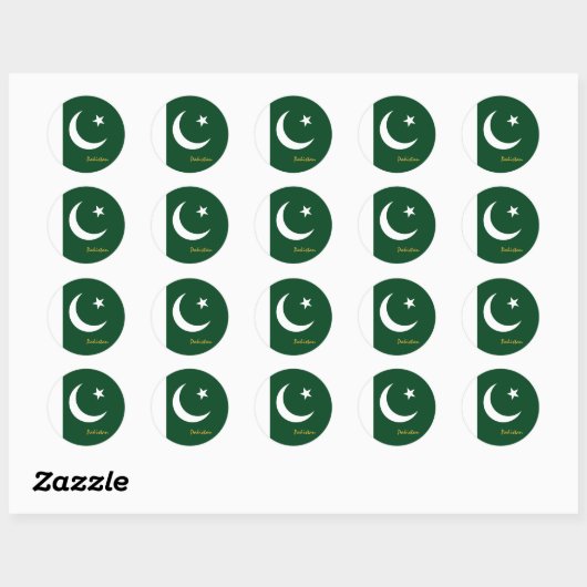 Patriotten van Pakistaanse en Pakistaanse vlag Ronde Sticker (Vel)