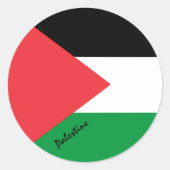Patriotten van Palestijnse en Palestijnse vlaggen/ Ronde Sticker (Voorkant)
