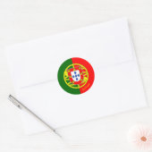 Patriotten van Portugese en Portugese vlag, reizen Ronde Sticker (Envelop)