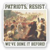 Patriotten verzetten zich tegen aanvallen op de de sticker (Voorkant)