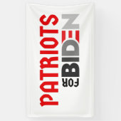 Patriotten voor Joe Biden President Banner (Verticaal)