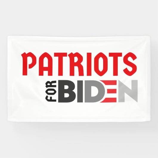 Patriotten voor Joe Biden President Banner (Horizontaal)
